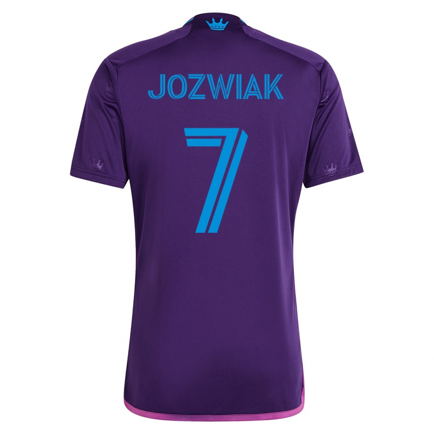 Homme Maillot Kamil Józwiak #7 Violet Tenues Extérieur 2023/24 T-Shirt Suisse