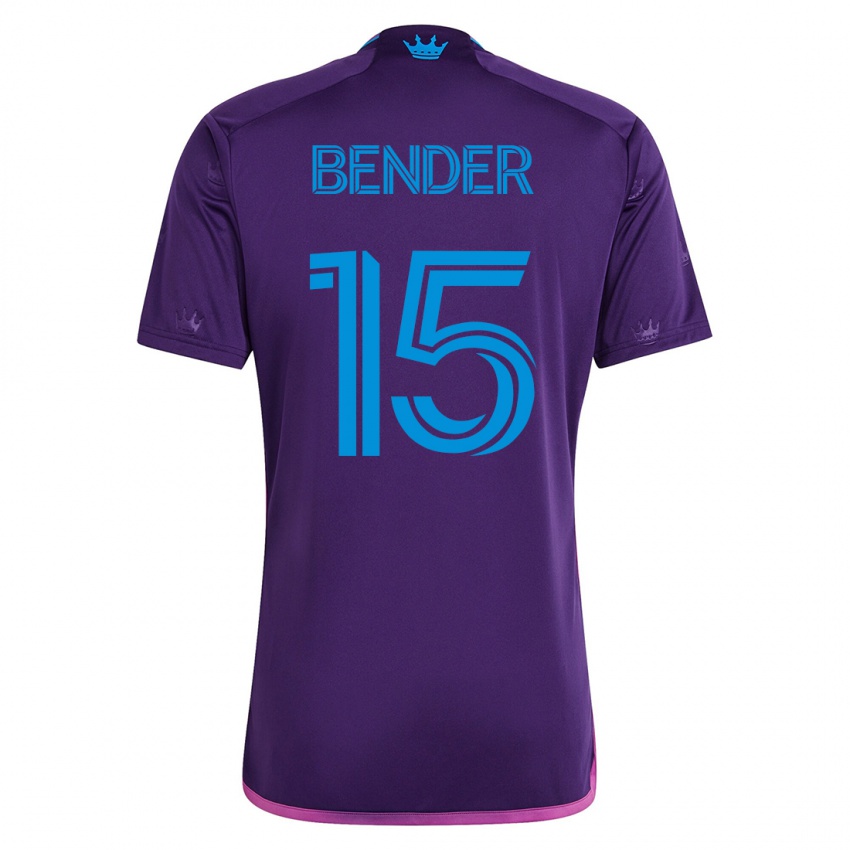Homme Maillot Ben Bender #15 Violet Tenues Extérieur 2023/24 T-Shirt Suisse