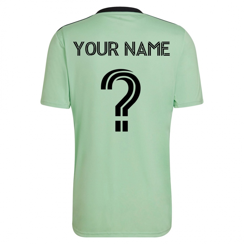 Homme Maillot Votre Nom #0 Vert Clair Tenues Extérieur 2023/24 T-Shirt Suisse
