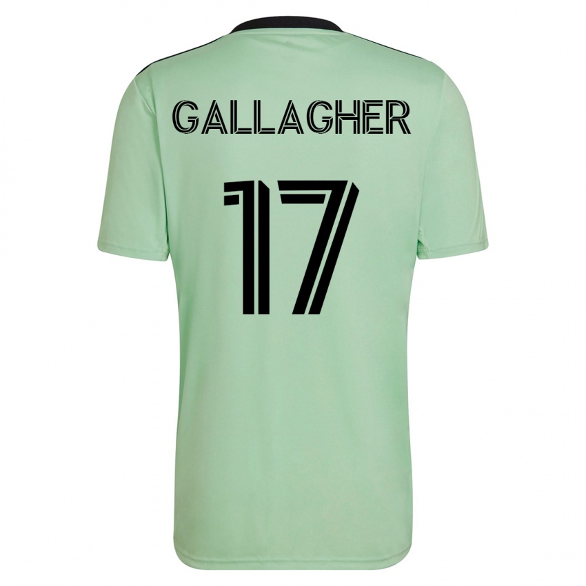 Homme Maillot Jon Gallagher #17 Vert Clair Tenues Extérieur 2023/24 T-Shirt Suisse
