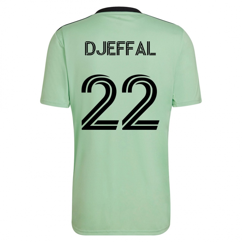 Homme Maillot Sofiane Djeffal #22 Vert Clair Tenues Extérieur 2023/24 T-Shirt Suisse