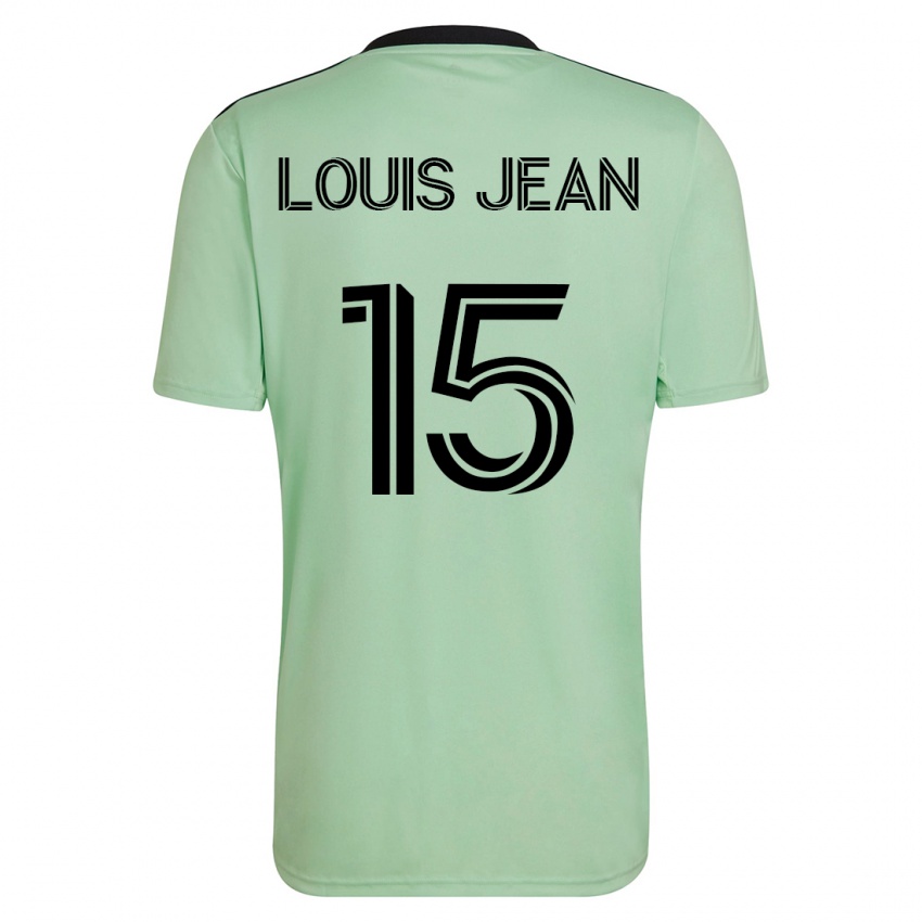 Homme Maillot Steeve Louis-Jean #15 Vert Clair Tenues Extérieur 2023/24 T-Shirt Suisse