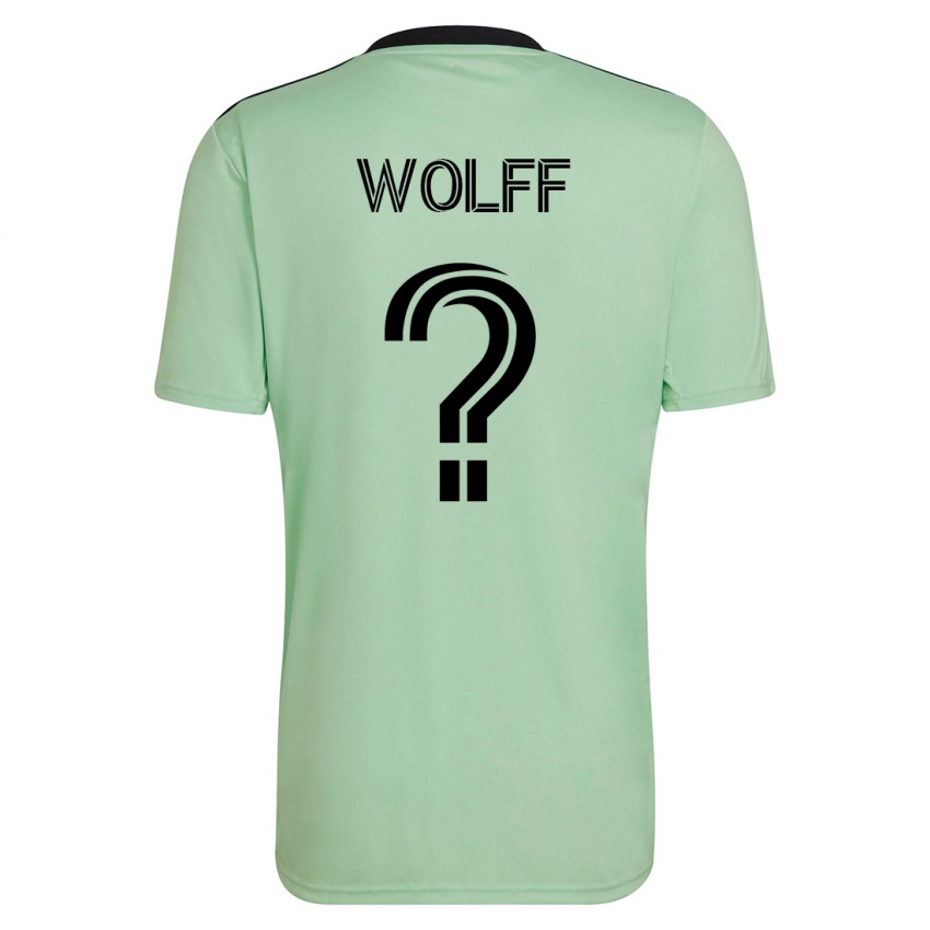 Homme Maillot Gavin Wolff #0 Vert Clair Tenues Extérieur 2023/24 T-Shirt Suisse