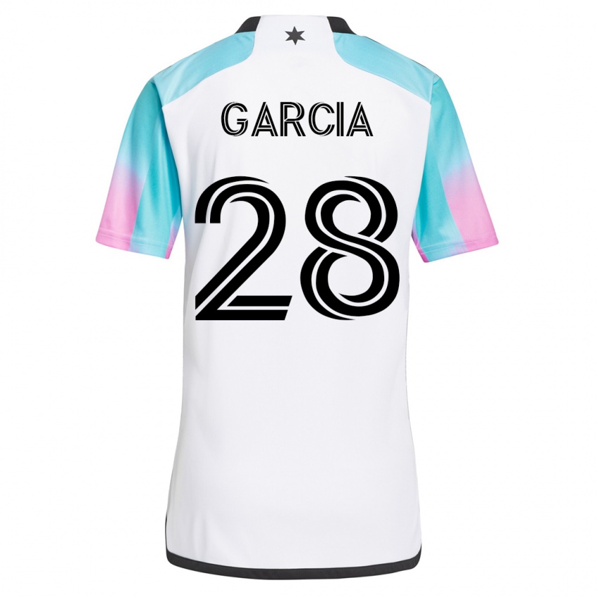 Homme Maillot Mender García #28 Blanc Tenues Extérieur 2023/24 T-Shirt Suisse