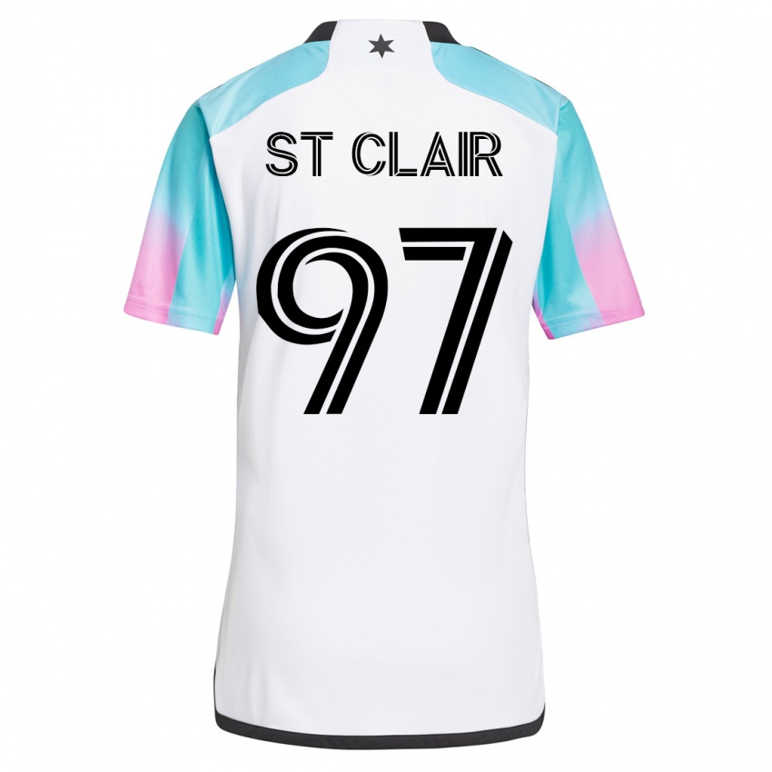 Homme Maillot Dayne St. Clair #97 Blanc Tenues Extérieur 2023/24 T-Shirt Suisse