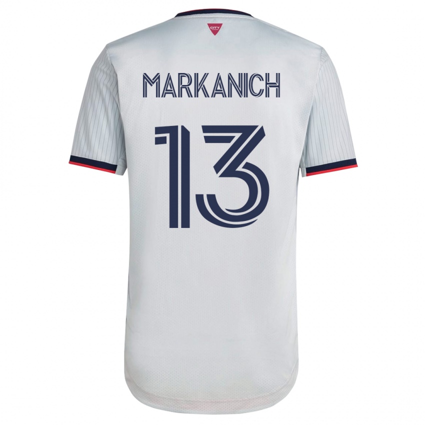 Homme Maillot Anthony Markanich #13 Blanc Tenues Extérieur 2023/24 T-Shirt Suisse