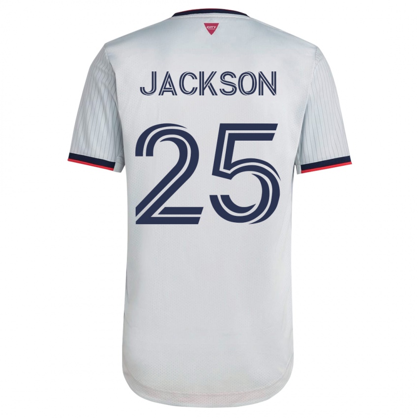 Homme Maillot Aziel Jackson #25 Blanc Tenues Extérieur 2023/24 T-Shirt Suisse