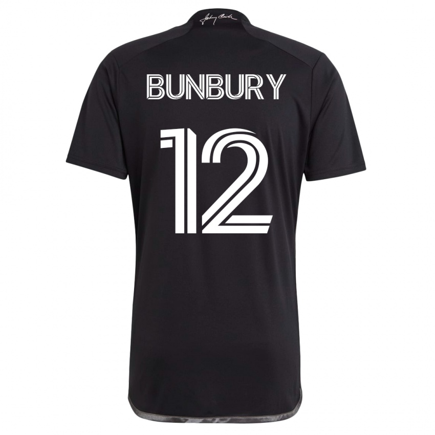 Herren Teal Bunbury #12 Schwarz Auswärtstrikot Trikot 2023/24 T-Shirt Schweiz