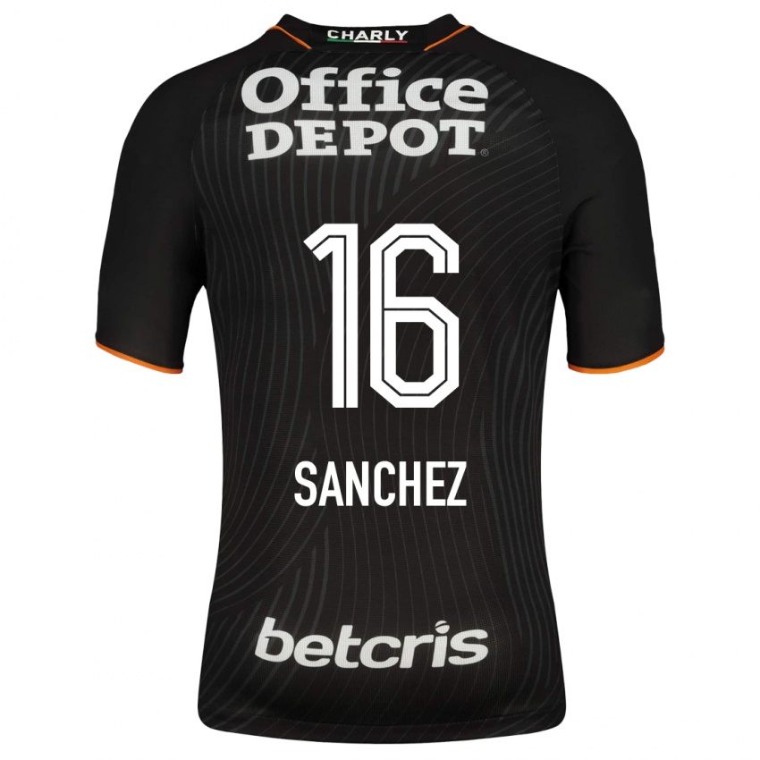 Herren Vanessa Sanchez #16 Schwarz Auswärtstrikot Trikot 2023/24 T-Shirt Schweiz