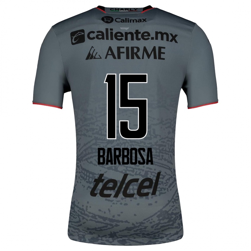 Homme Maillot Diego Barbosa #15 Gris Tenues Extérieur 2023/24 T-Shirt Suisse