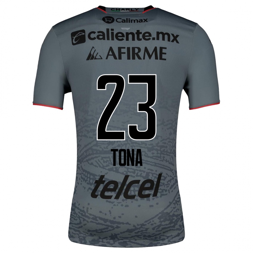 Homme Maillot Iván Tona #23 Gris Tenues Extérieur 2023/24 T-Shirt Suisse