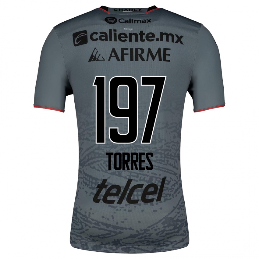 Homme Maillot Christopher Torres #197 Gris Tenues Extérieur 2023/24 T-Shirt Suisse