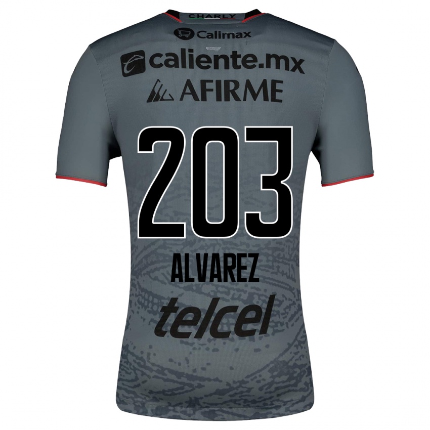 Homme Maillot Jaime Álvarez #203 Gris Tenues Extérieur 2023/24 T-Shirt Suisse