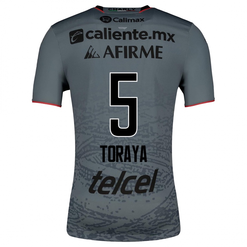 Homme Maillot Yadira Toraya #5 Gris Tenues Extérieur 2023/24 T-Shirt Suisse