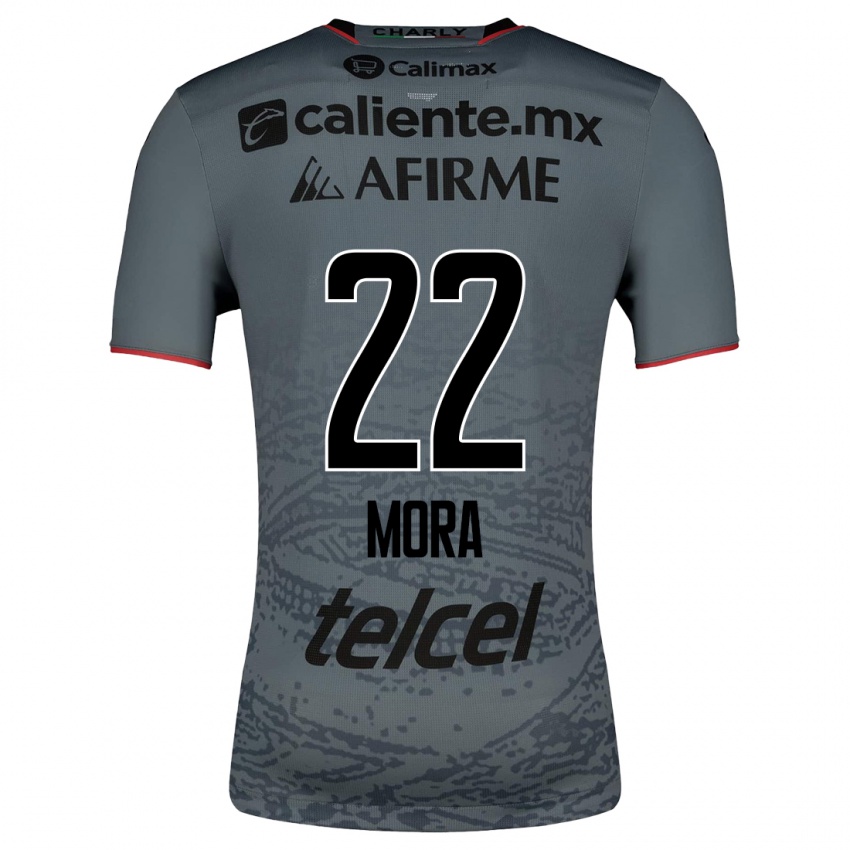 Homme Maillot Bianca Mora #22 Gris Tenues Extérieur 2023/24 T-Shirt Suisse