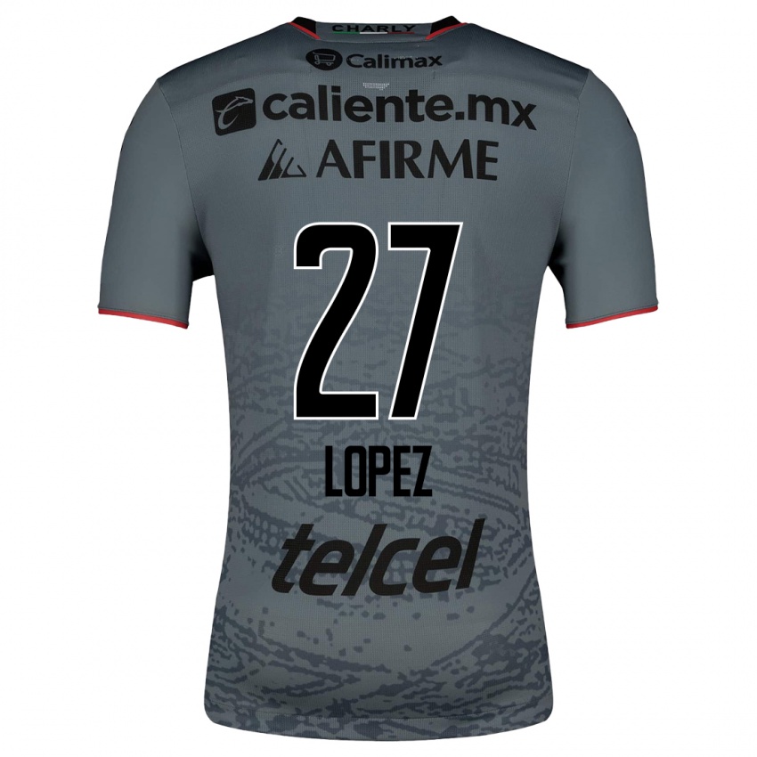 Homme Maillot Victoria Lopez #27 Gris Tenues Extérieur 2023/24 T-Shirt Suisse