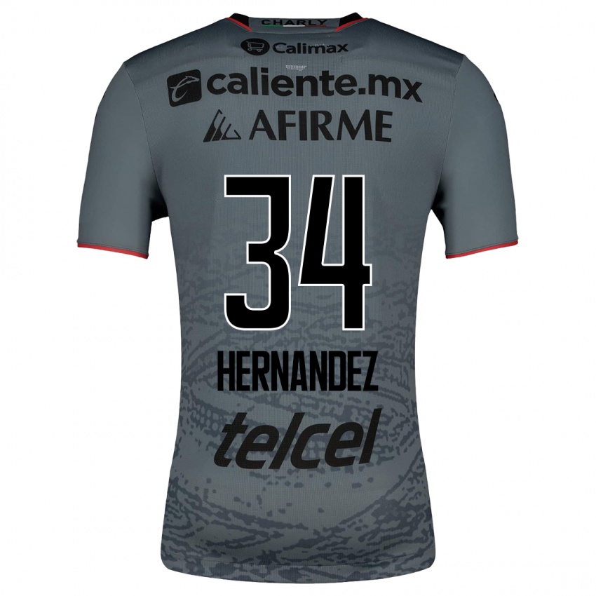 Homme Maillot Kimberly Hernandez #34 Gris Tenues Extérieur 2023/24 T-Shirt Suisse
