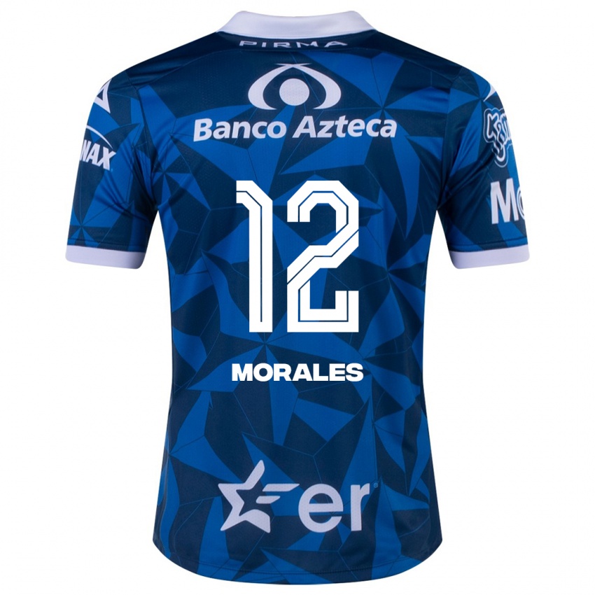 Herren Karla Morales #12 Blau Auswärtstrikot Trikot 2023/24 T-Shirt Schweiz