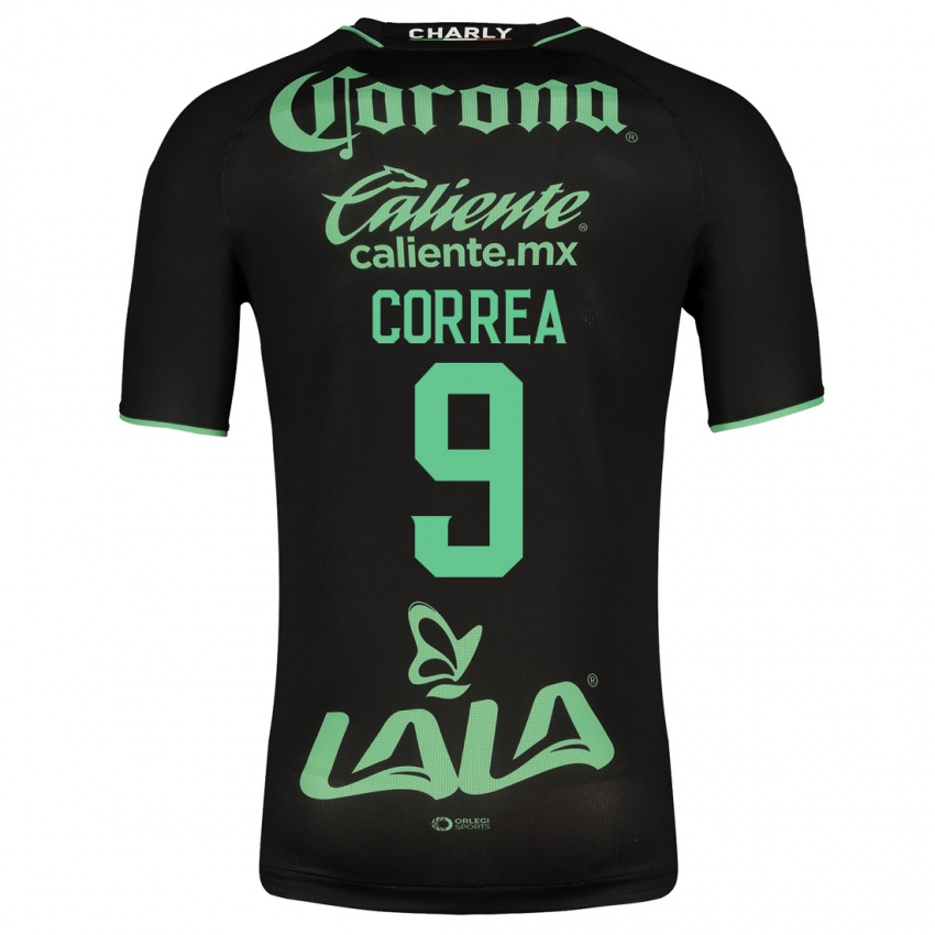 Herren Javier Correa #9 Schwarz Auswärtstrikot Trikot 2023/24 T-Shirt Schweiz