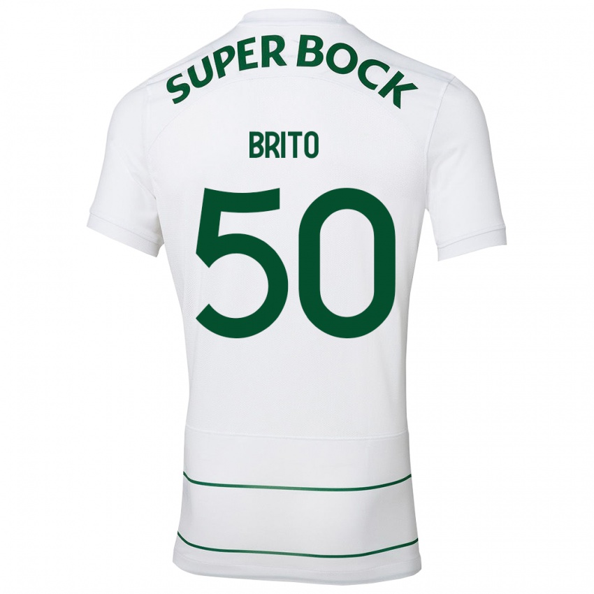 Homme Maillot Alexandre Brito #50 Blanc Tenues Extérieur 2023/24 T-Shirt Suisse