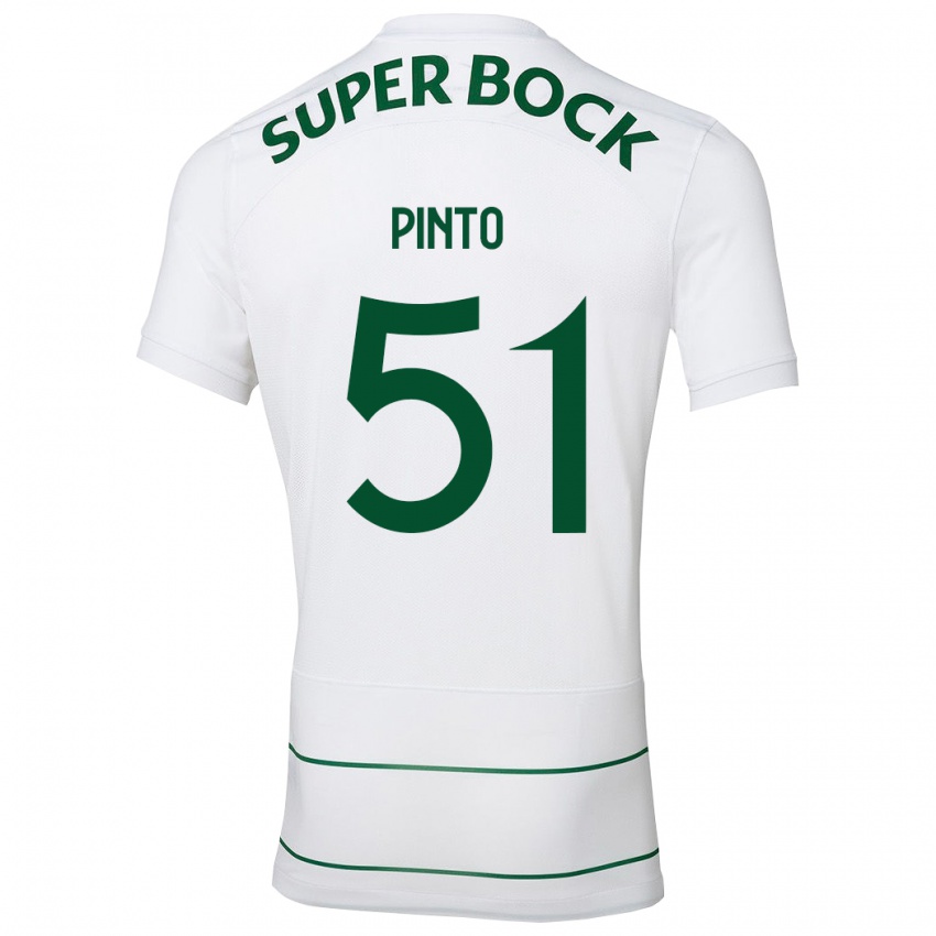 Homme Maillot Diogo Pinto #51 Blanc Tenues Extérieur 2023/24 T-Shirt Suisse