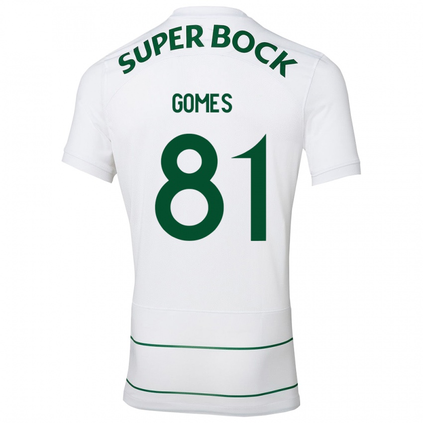 Homme Maillot Salvador Gomes #81 Blanc Tenues Extérieur 2023/24 T-Shirt Suisse