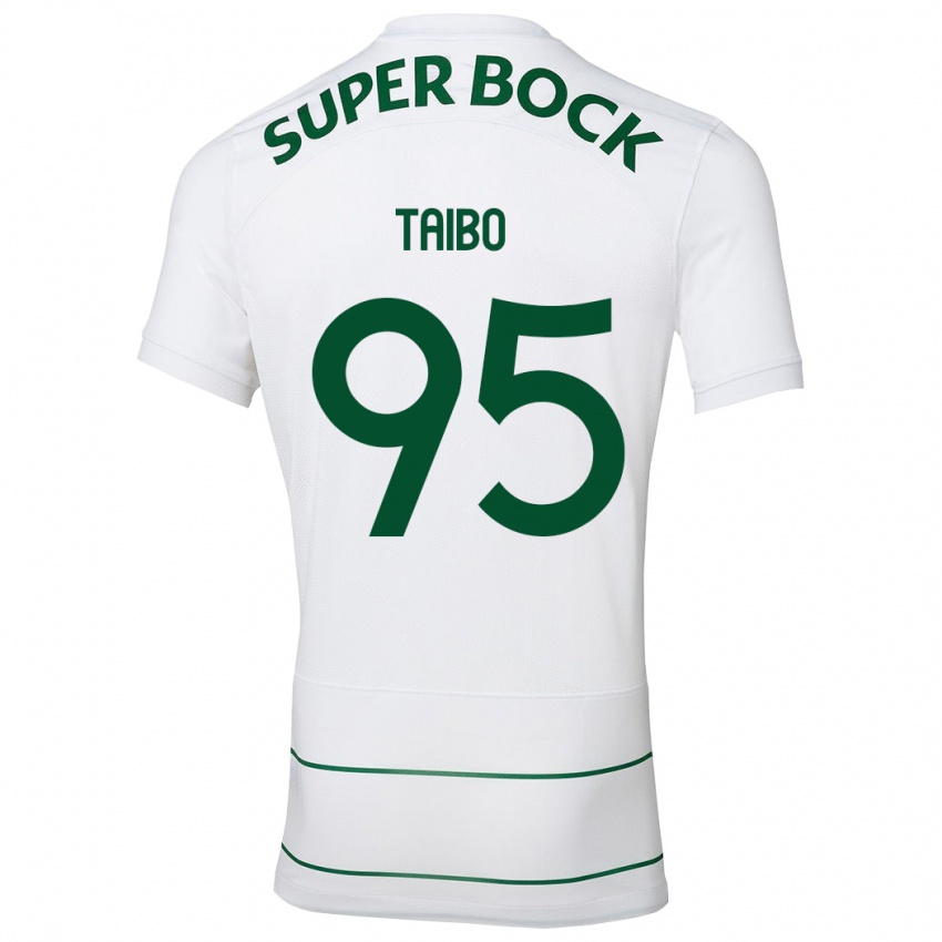 Homme Maillot Lucas Taibo #95 Blanc Tenues Extérieur 2023/24 T-Shirt Suisse