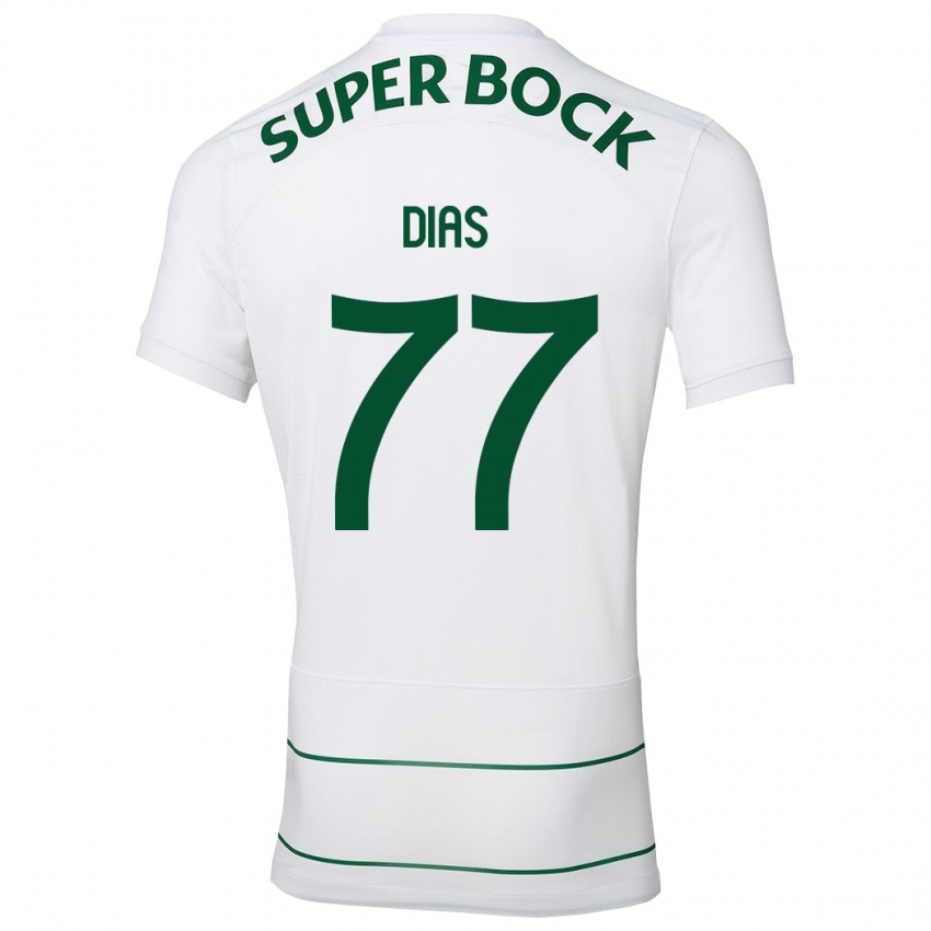 Homme Maillot Lucas Dias #77 Blanc Tenues Extérieur 2023/24 T-Shirt Suisse