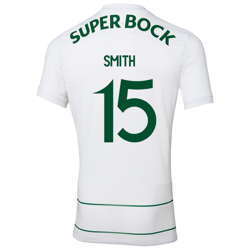 Homme Maillot Olivia Smith #15 Blanc Tenues Extérieur 2023/24 T-Shirt Suisse