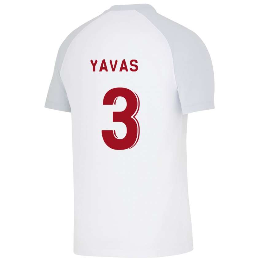 Homme Maillot Arda Yavas #3 Blanc Tenues Extérieur 2023/24 T-Shirt Suisse