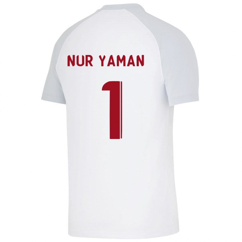 Homme Maillot Gamze Nur Yaman #1 Blanc Tenues Extérieur 2023/24 T-Shirt Suisse