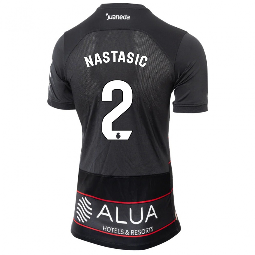 Homme Maillot Matija Nastasic #2 Noir Tenues Extérieur 2023/24 T-Shirt Suisse