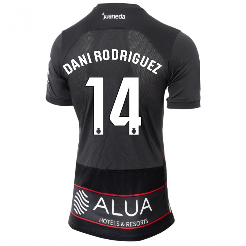 Homme Maillot Dani Rodríguez #14 Noir Tenues Extérieur 2023/24 T-Shirt Suisse