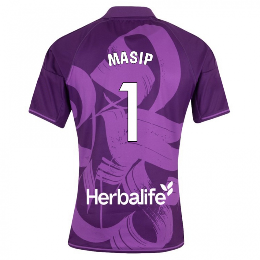 Homme Maillot Jordi Masip #1 Violet Tenues Extérieur 2023/24 T-Shirt Suisse