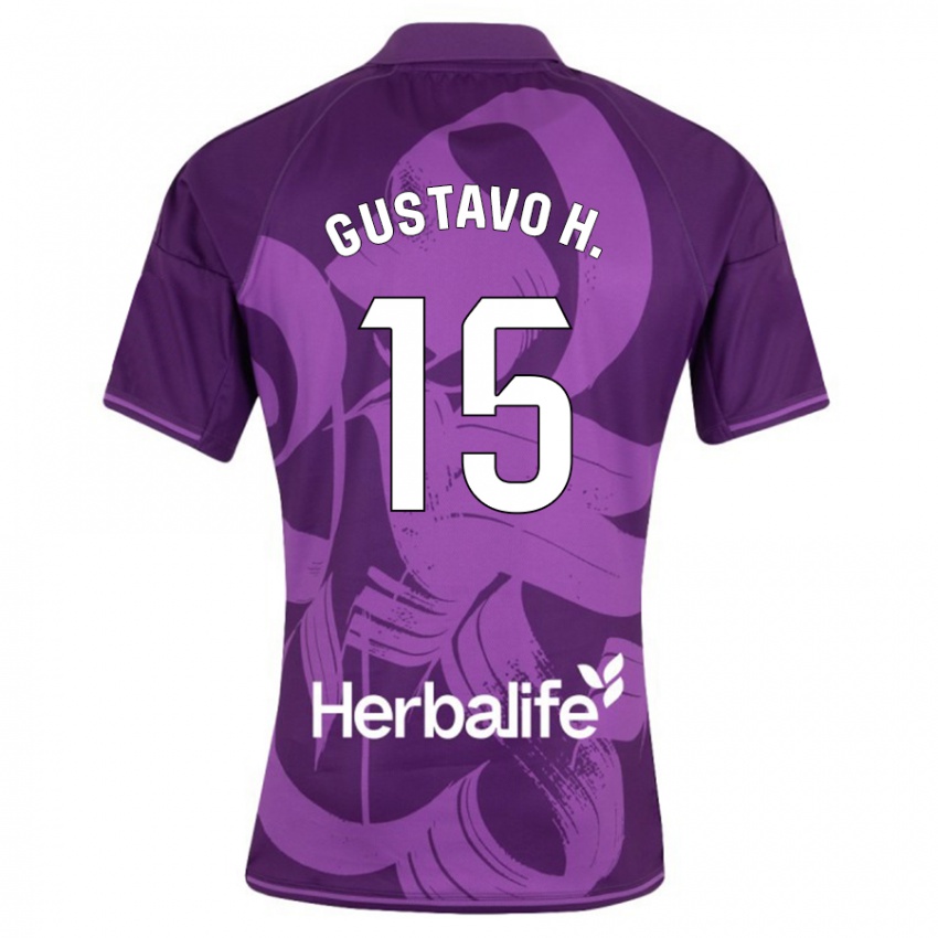 Homme Maillot Gustavo Henrique #15 Violet Tenues Extérieur 2023/24 T-Shirt Suisse