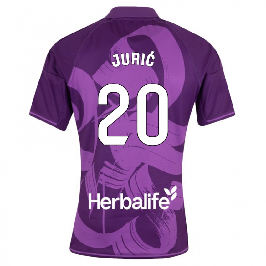 Homme Maillot Stanko Juric #20 Violet Tenues Extérieur 2023/24 T-Shirt Suisse