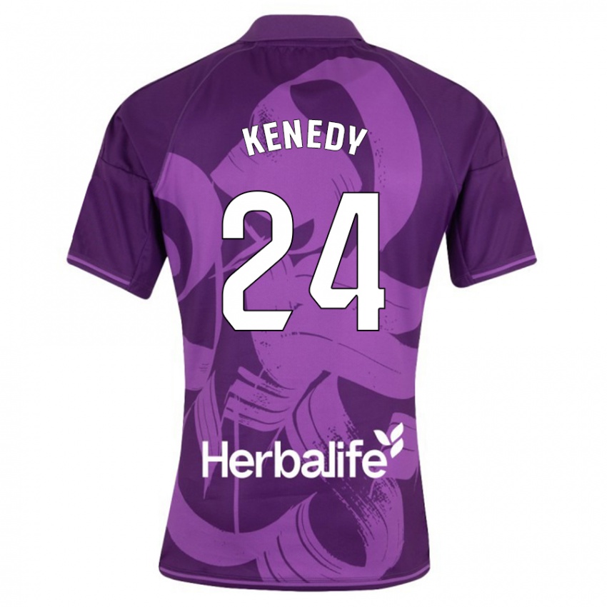 Homme Maillot Kenedy #24 Violet Tenues Extérieur 2023/24 T-Shirt Suisse