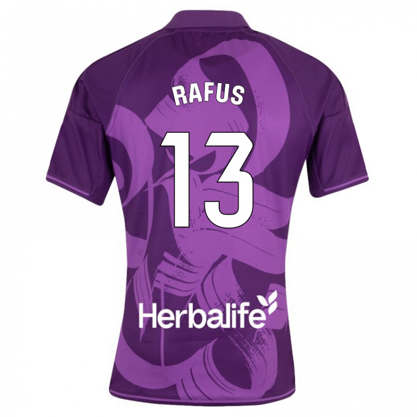 Homme Maillot Arnau Rafus #13 Violet Tenues Extérieur 2023/24 T-Shirt Suisse