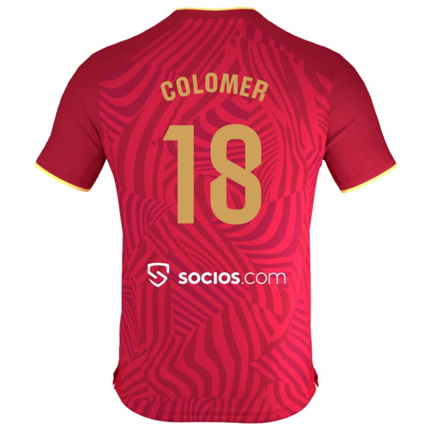 Herren Carlos Colomer #18 Rot Auswärtstrikot Trikot 2023/24 T-Shirt Schweiz