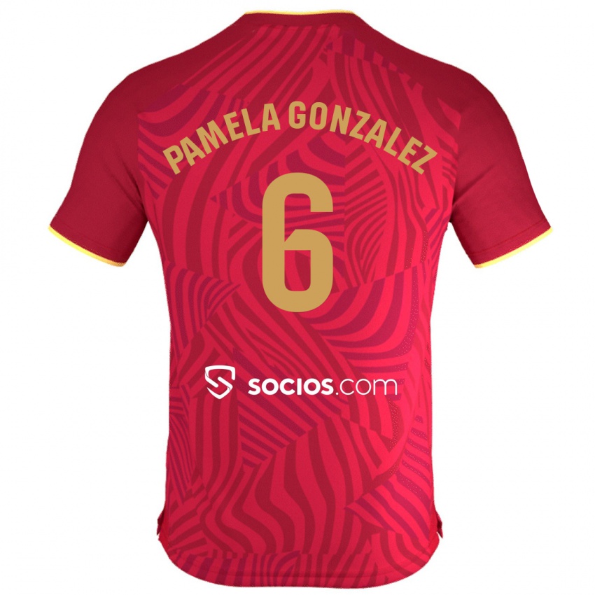 Herren Cinthia Pamela González Medina #6 Rot Auswärtstrikot Trikot 2023/24 T-Shirt Schweiz