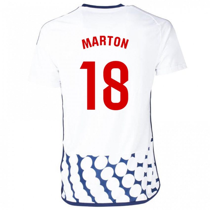 Homme Maillot Javier Marton #18 Blanc Tenues Extérieur 2023/24 T-Shirt Suisse