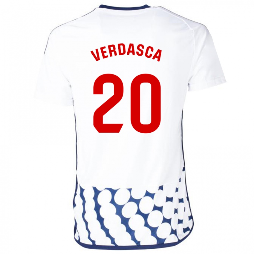 Homme Maillot Diogo Verdasca #20 Blanc Tenues Extérieur 2023/24 T-Shirt Suisse
