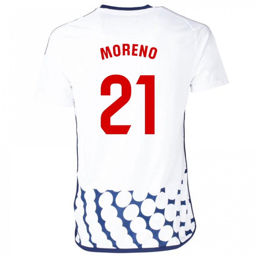 Homme Maillot Diego Moreno #21 Blanc Tenues Extérieur 2023/24 T-Shirt Suisse