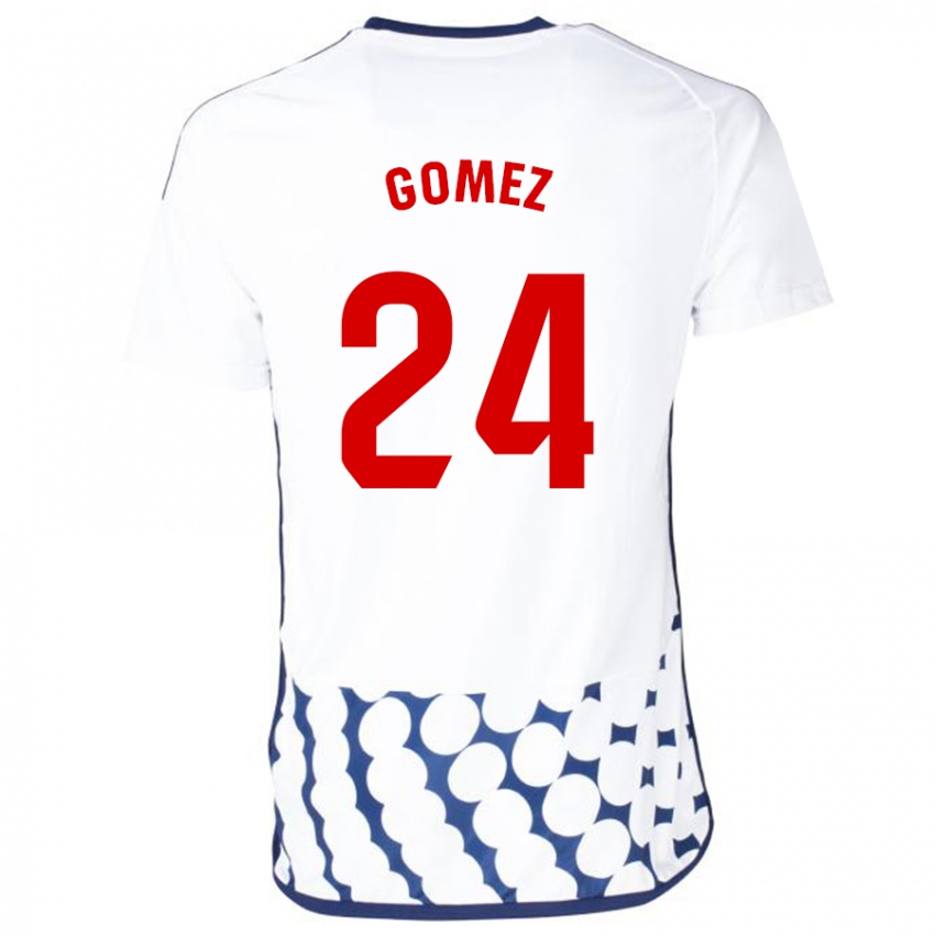 Homme Maillot Jonathan Gómez #24 Blanc Tenues Extérieur 2023/24 T-Shirt Suisse