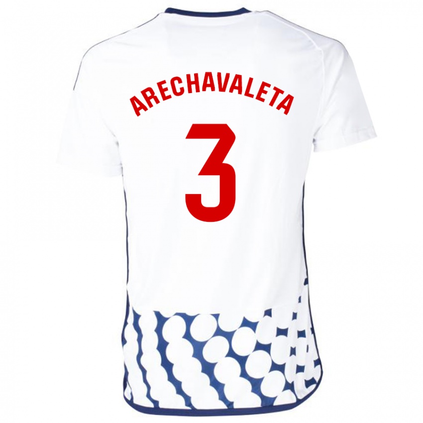 Homme Maillot Jorge Arechavaleta #3 Blanc Tenues Extérieur 2023/24 T-Shirt Suisse