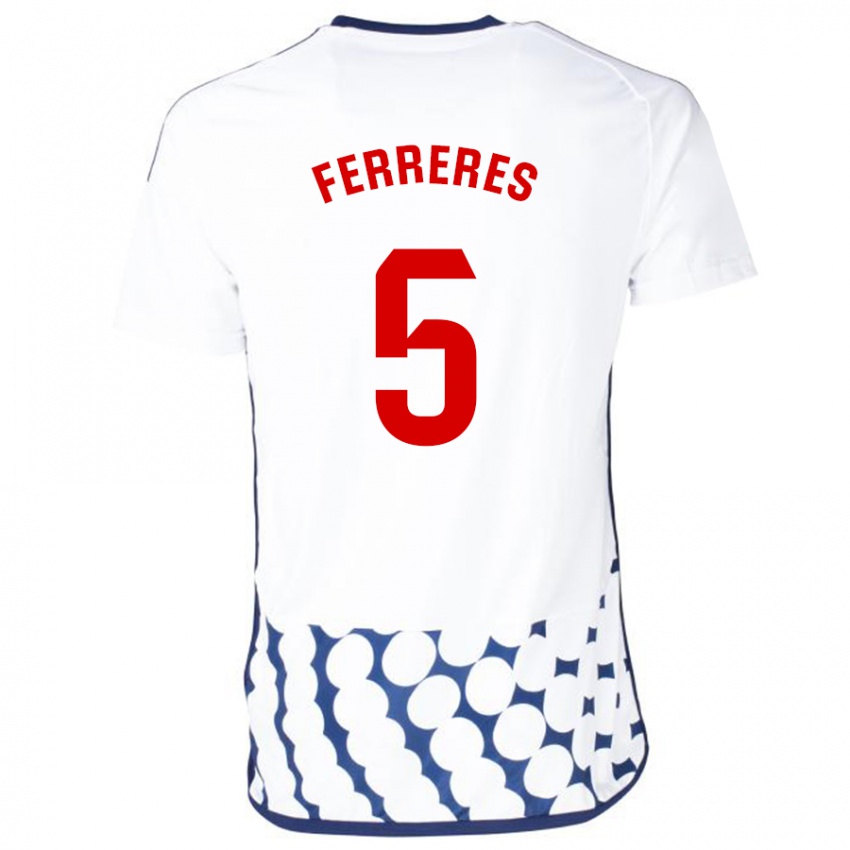 Homme Maillot Manolo Ferreres #5 Blanc Tenues Extérieur 2023/24 T-Shirt Suisse