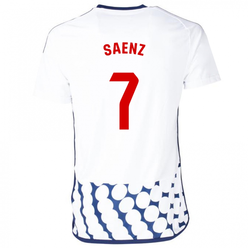 Homme Maillot Raúl Sáenz #7 Blanc Tenues Extérieur 2023/24 T-Shirt Suisse