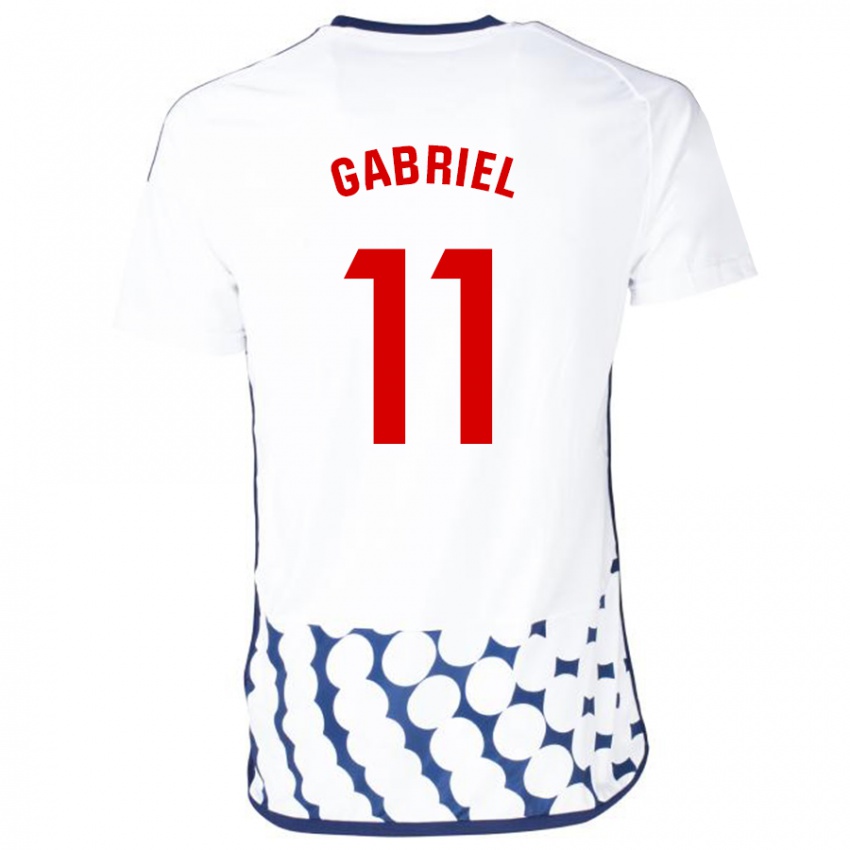 Homme Maillot Sergio Gabriel #11 Blanc Tenues Extérieur 2023/24 T-Shirt Suisse