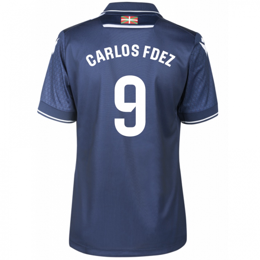 Homme Maillot Carlos Fernandez #9 Marin Tenues Extérieur 2023/24 T-Shirt Suisse