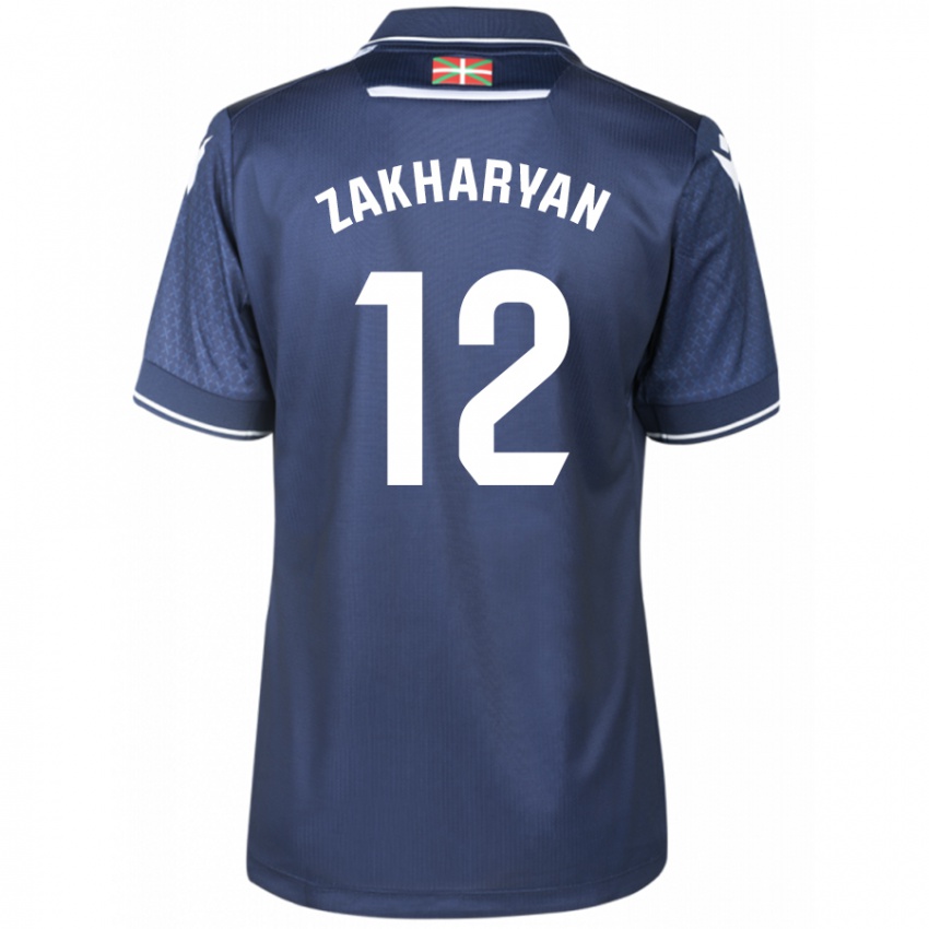 Herren Arsen Zakharyan #12 Marine Auswärtstrikot Trikot 2023/24 T-Shirt Schweiz